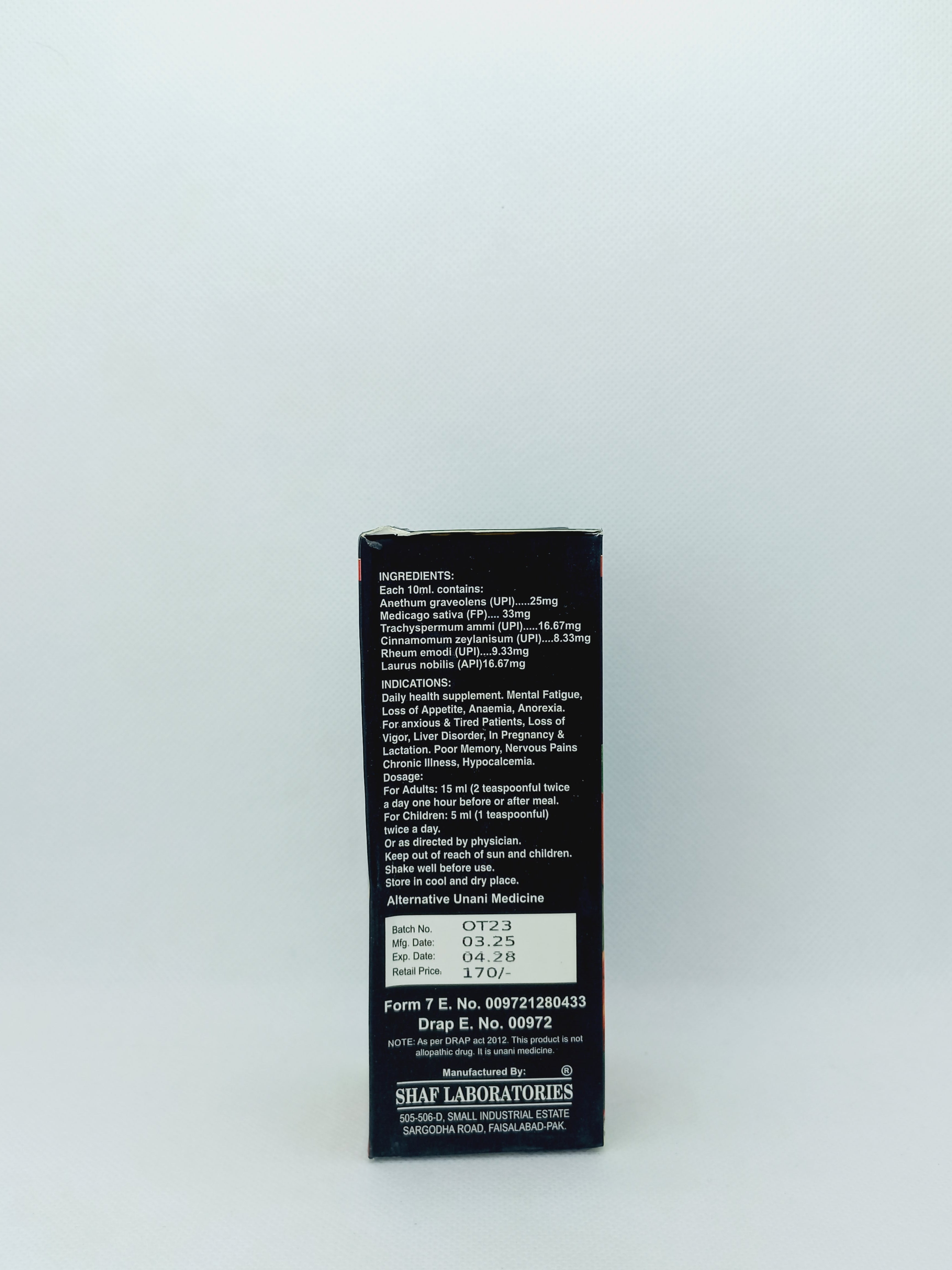 ALFALFA TONIC SYRUP 120ML