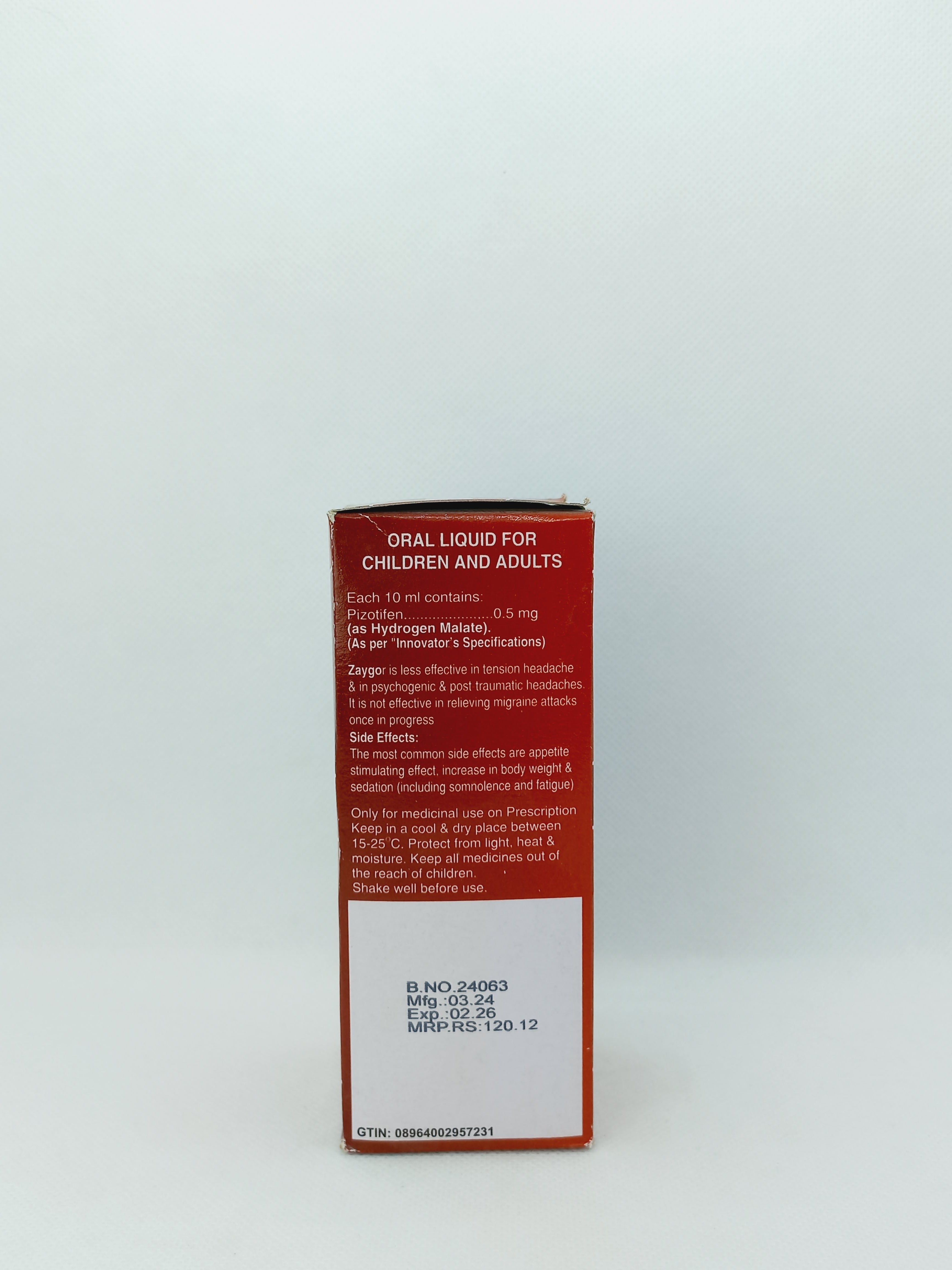 ZAYGOR SYRUP 120ML