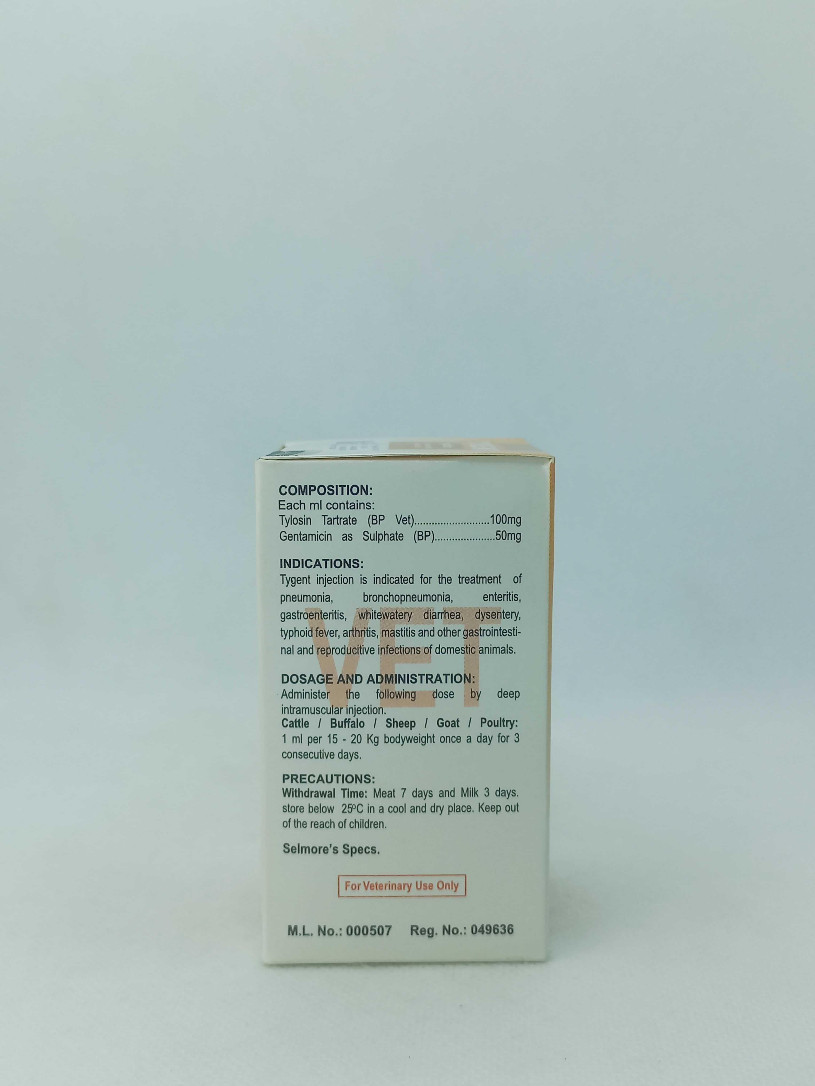 TYGENT INJ 50ML VIAL