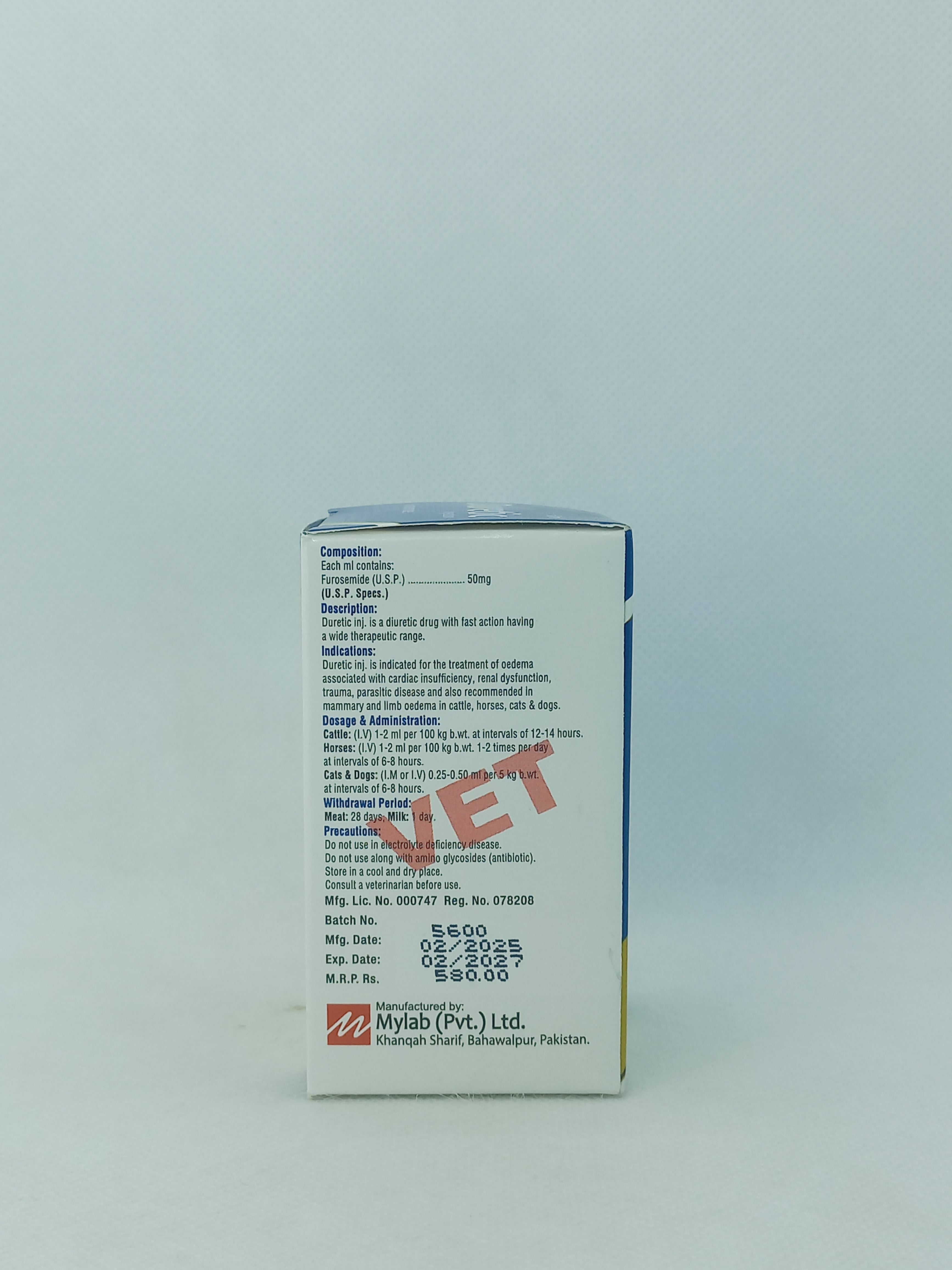 DURETIC INJ 50ML VIAL